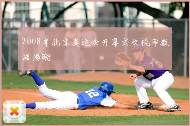 2008年北京奥运会开幕式收视率数据揭晓